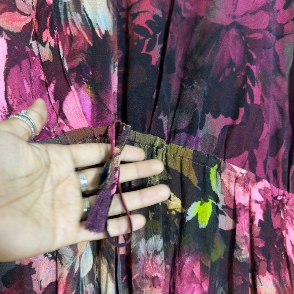 Soft Surroundings Dress Natural Romance Floral Maxi Size Large NWT Casual - Picture 9 of 13